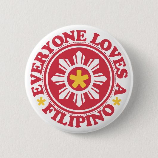 Jeder Lieben ein Filipino - Rot Button (Vorderseite)