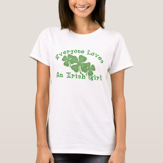 Jeder Lieben ein irisches Mädchen T-Shirt (Vorderseite)