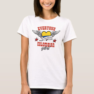 Jeder Lieben ein kolumbianisches Mädchen T-Shirt