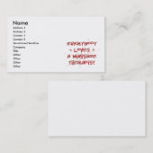 Jeder Lieben ein Massage-Therapeut Visitenkarte (Vorne/Hinten)