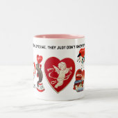 Jeder LIEBEN ich kennen sie gerade es nicht noch! Zweifarbige Tasse (Mittel)