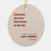 Jeder liebste kleine Mensch in Babydusche Keramik Ornament (Links)