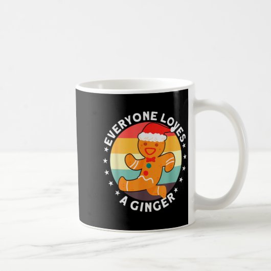 Jeder liebt ein Ingwer-Tee-Rotschopf-Lebkuchen-C Kaffeetasse (Rechts)