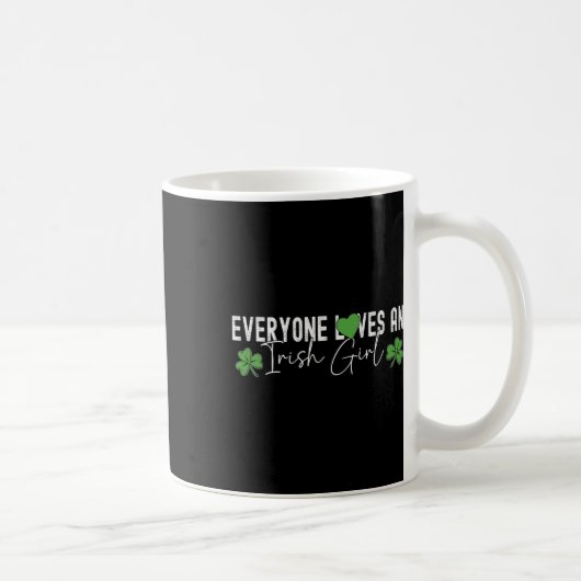 Jeder liebt ein irisches Mädchen Lucky Clover St. Kaffeetasse (Rechts)