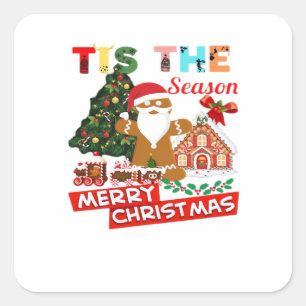 Jeder liebt einen Weihnachtsmann zu Weihnachten We Quadratischer Aufkleber