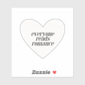 Jeder liest Romance Aufkleber (Blatt)