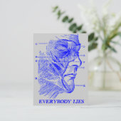 Jeder lügt postkarte (Stehend Vorderseite)