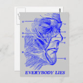 Jeder lügt postkarte (Vorne/Hinten)