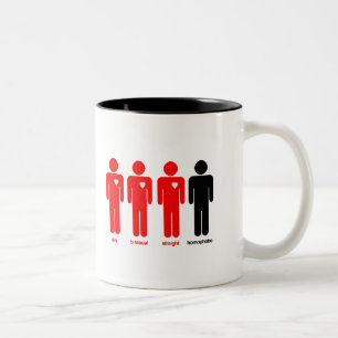 Jeder mag zweifarbige tasse