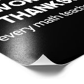 Jeder Mathematiklehrer kann sich für seine Arbeit  Fotodruck (Ecke)