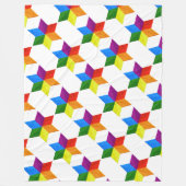 Jeder Mehrfarbige Star von David Pattern Fleecedecke (Vorderseite)