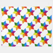 Jeder Mehrfarbige Star von David Pattern Fleecedecke (Vorderseite (Horizontal))