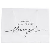 JEDER Minimalistische Blumenbeutel Große Geschenktüte (Rückseite)