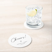 JEDER Minimalistische Hochzeitschrei Runder Unters Pappuntersetzer (Vor Ort)