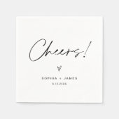 JEDER Minimalistische Hochzeitscocktail Serviette (Vorderseite)