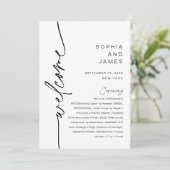 JEDER Minimalistische Hochzeitsprogramm 12x18 Einladung (Stehend Vorderseite)