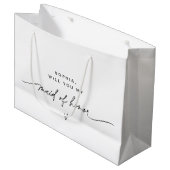 JEDER Minimalistische Trauzeugin Geschenkbeutel Große Geschenktüte (Vorderseite Schrägansicht)