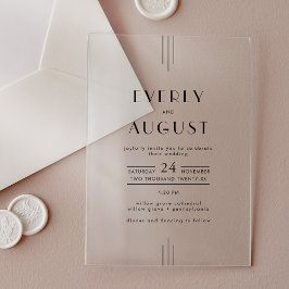 JEDER MODERNE Art Deco Akryllische Hochzeitseinlad Acryleinladungen