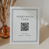 JEDER moderne QR-Code Hochzeitsfonds Sockelschild