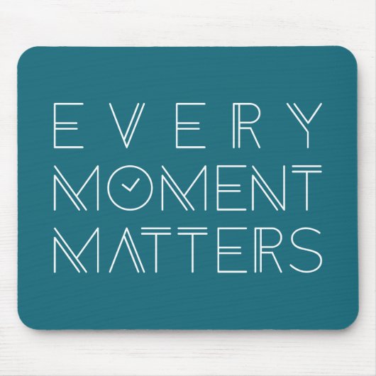 Jeder Moment ist Typografie | Mousepad von (Vorne)