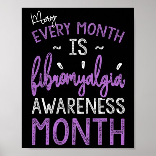 Jeder Monat ist ein Monat der Fibromyalgie Poster (Vorne)