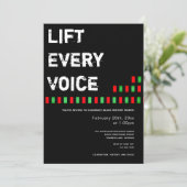 Jeder Monat mit schwarzer Stimme Einladung (Stehend Vorderseite)