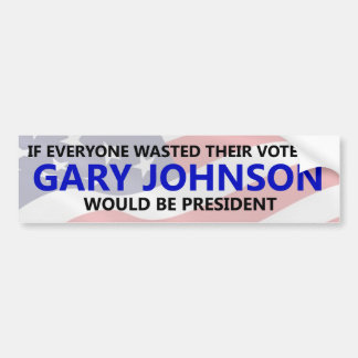 Jeder muss ihre Abstimmung auf Gary Johnson Autoaufkleber