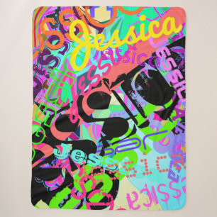 Jeder Name Anpassbarer Kreativer Fetter Super Bunt Sherpadecke