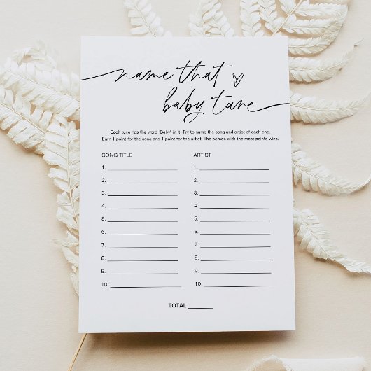 JEDER Name, dass Baby Tune Baby Shower Game Einladung