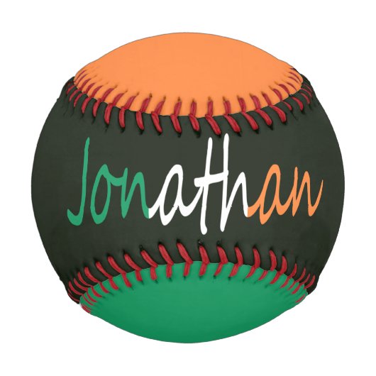 Jeder Name, der auf irischer Flagge überlagert wur Baseball (Rückseite)