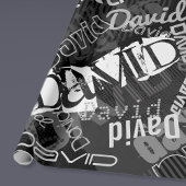 Jeder Name, der für kreatives Schwarz und Weiß ind Geschenkpapier