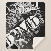 Jeder Name, der für kreatives Schwarz und Weiß ind Sherpadecke (Vorderseite)