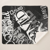 Jeder Name, der für kreatives Schwarz und Weiß ind Sherpadecke (Vorderseite (Horizontal))