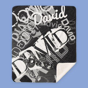 Jeder Name, der für kreatives Schwarz und Weiß ind Sherpadecke