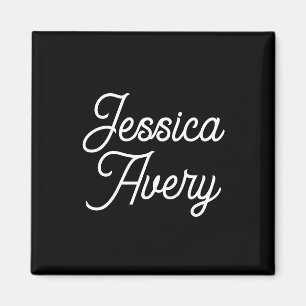Jeder Name Editierbare Vintage-Style-Schrift auf Magnet