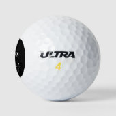 Jeder Name | Elegant Editable White Script auf Sch Golfball (Logo)