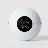 Jeder Name | Elegant Editable White Script auf Sch Golfball (Vorderseite)