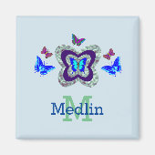 Jeder Name Lebt Butterflies Magnet (Vorne)
