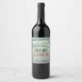 Jeder Name Rentierung Red Fine Wine Beach Weinetikett (Vorderseite)