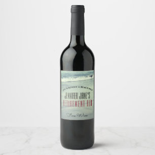 Jeder Name Rentierung Red Fine Wine Beach Weinetikett