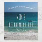 Jeder Name Rentierungs Beach Ocean Weinetikett (Einzelnes Label)