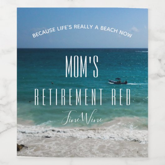 Jeder Name Rentierungs Beach Ocean Weinetikett (Einzelnes Label)