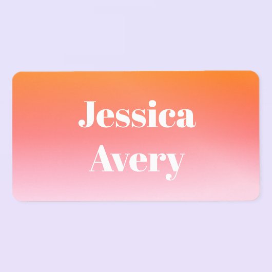 Jeder Name | Retro-Modern gestylter Text farbenfro Adressaufkleber