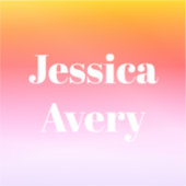 Jeder Name | Retro-Modern gestylter Text farbenfro Aufkleber (Vorderseite)