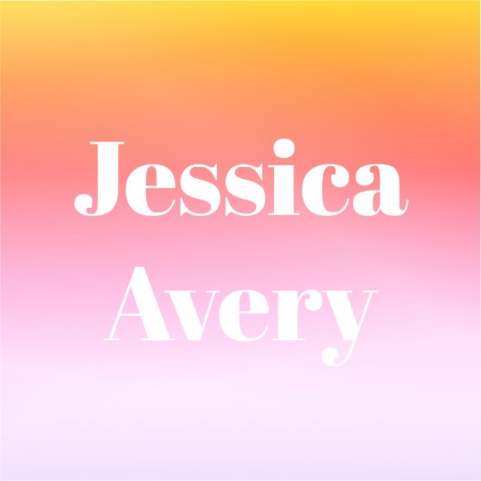 Jeder Name | Retro-Modern gestylter Text farbenfro Aufkleber (Vorderseite)