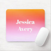Jeder Name | Retro-Modern gestylter Text farbenfro Mousepad (Mit Mouse)