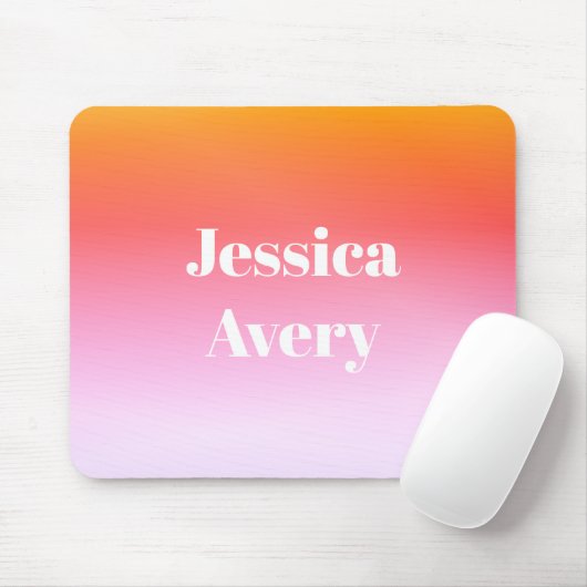 Jeder Name | Retro-Modern gestylter Text farbenfro Mousepad (Mit Mouse)