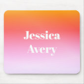 Jeder Name | Retro-Modern gestylter Text farbenfro Mousepad (Vorne)