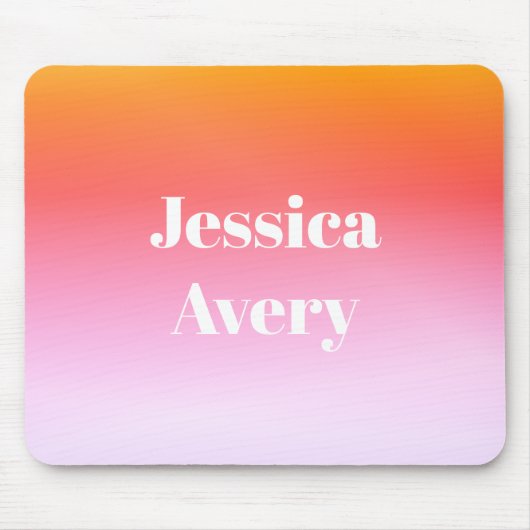 Jeder Name | Retro-Modern gestylter Text farbenfro Mousepad (Vorne)