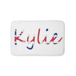 Jeder Name überlagert sich auf der Flagge der Unio Badematte